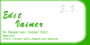 edit vainer business card
